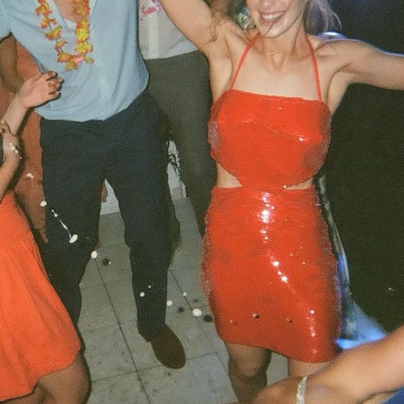 Amanda Uprichard Red Sequin Dress - Picture 4 of 4